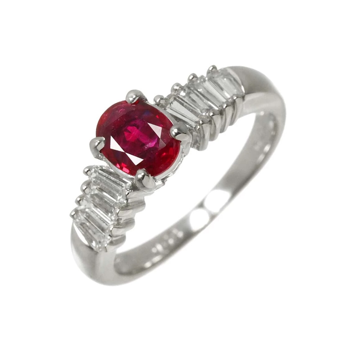 TASAKI RUBY DIAMOND RING PT PLATINUM: TASAKI Ruby Diamond Ring Pt Platinum Brand: TASAKI Type: Ring Material: Pt Platinum Main Stone Natural Color: Platinum Size: 5.25(US) Accessories: None Accessories Notice: When purchasing