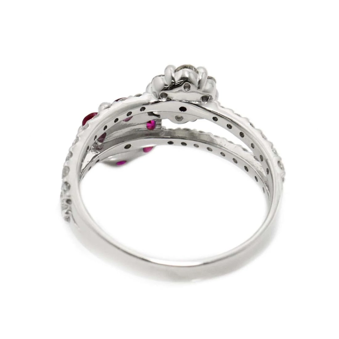 RUBY DIAMOND RING 18K WG - 5