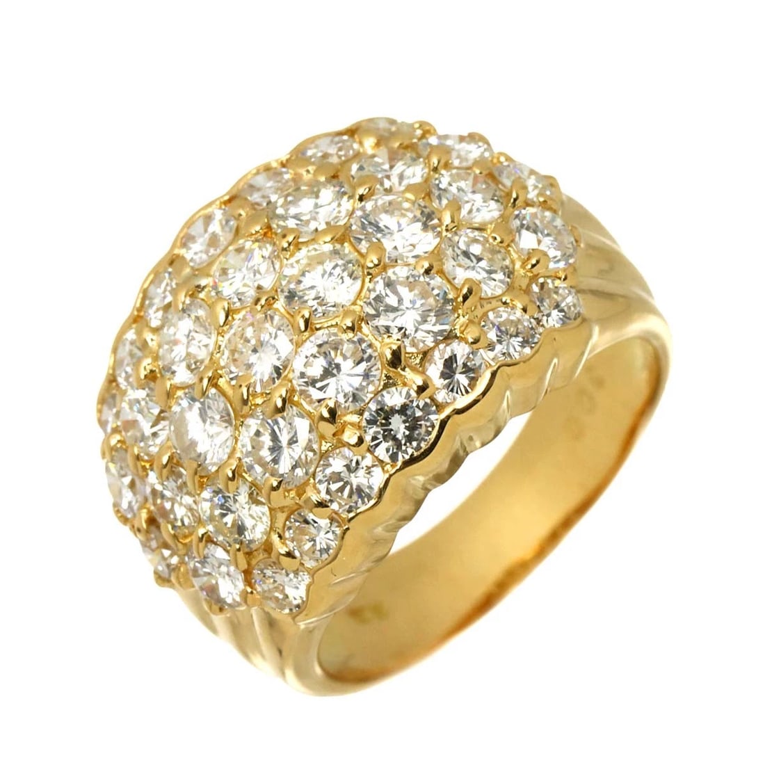 DIAMOND RING 18K YG YELLOW GOLD 750: Diamond Ring 18K YG Yellow Gold 750 Brand: Unbranded Type: Ring Material: 18K Yellow Gold Main Stone Natural Color: Yellow Gold Size: 5.5-5.75(US) Accessories: None Accessories Notice: When