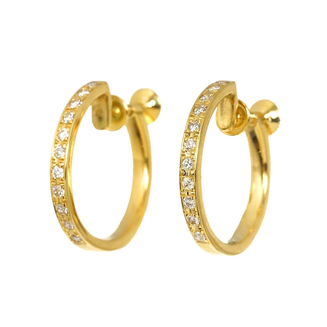 TASAKI DIAMOND EARRINGS 18K YG 750 (1 of 4)