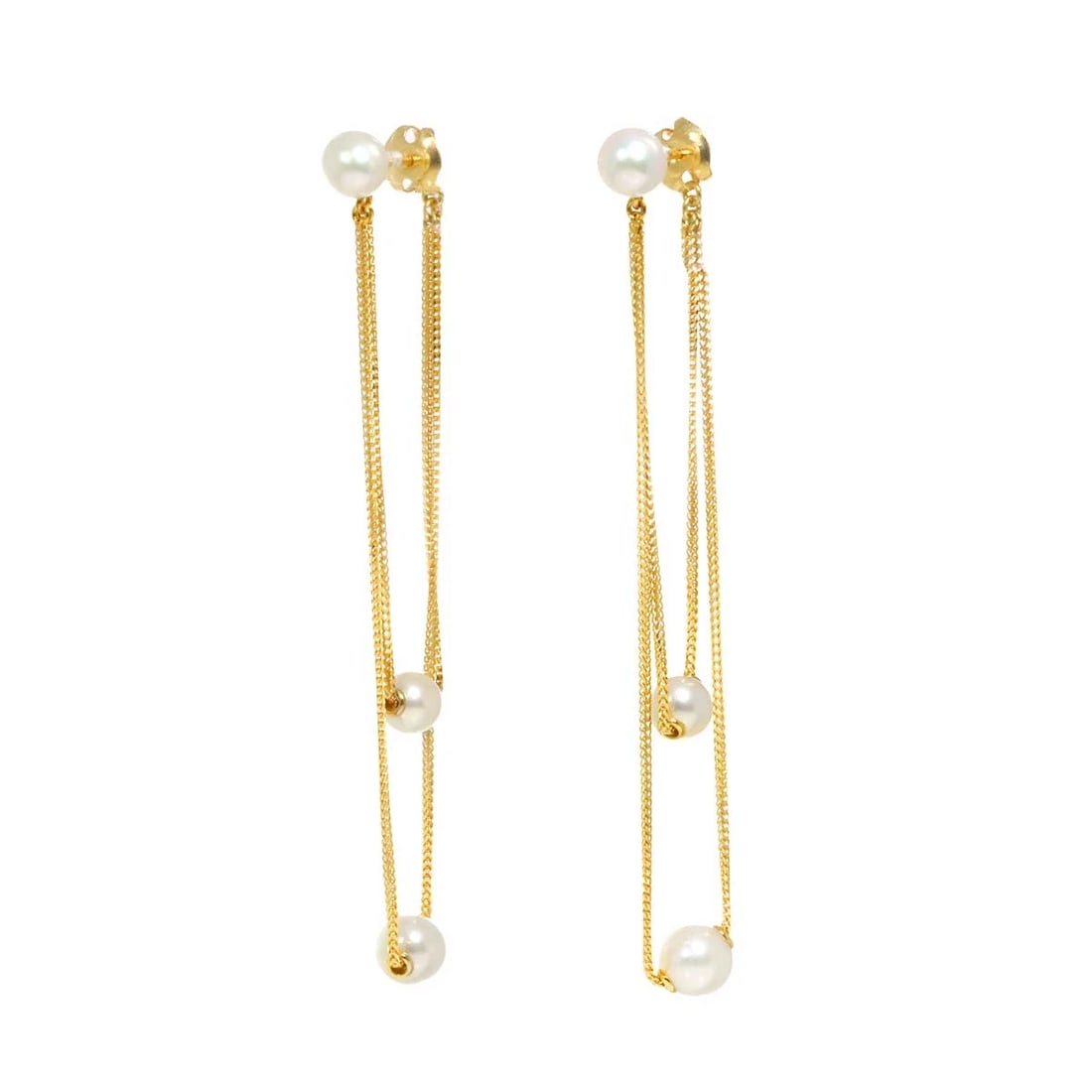 TASAKI AKOYA PEARL EARRINGS PIERCED 18K PG 750: TASAKI Akoya Pearl Earrings Pierced 18K PG 750 Brand: TASAKI Type: Earrings Material: 18K Pink Gold Main Stone Akoya Pearl Color: Pink Gold Size: W7 x H83.5mm Accessories: None Accessories