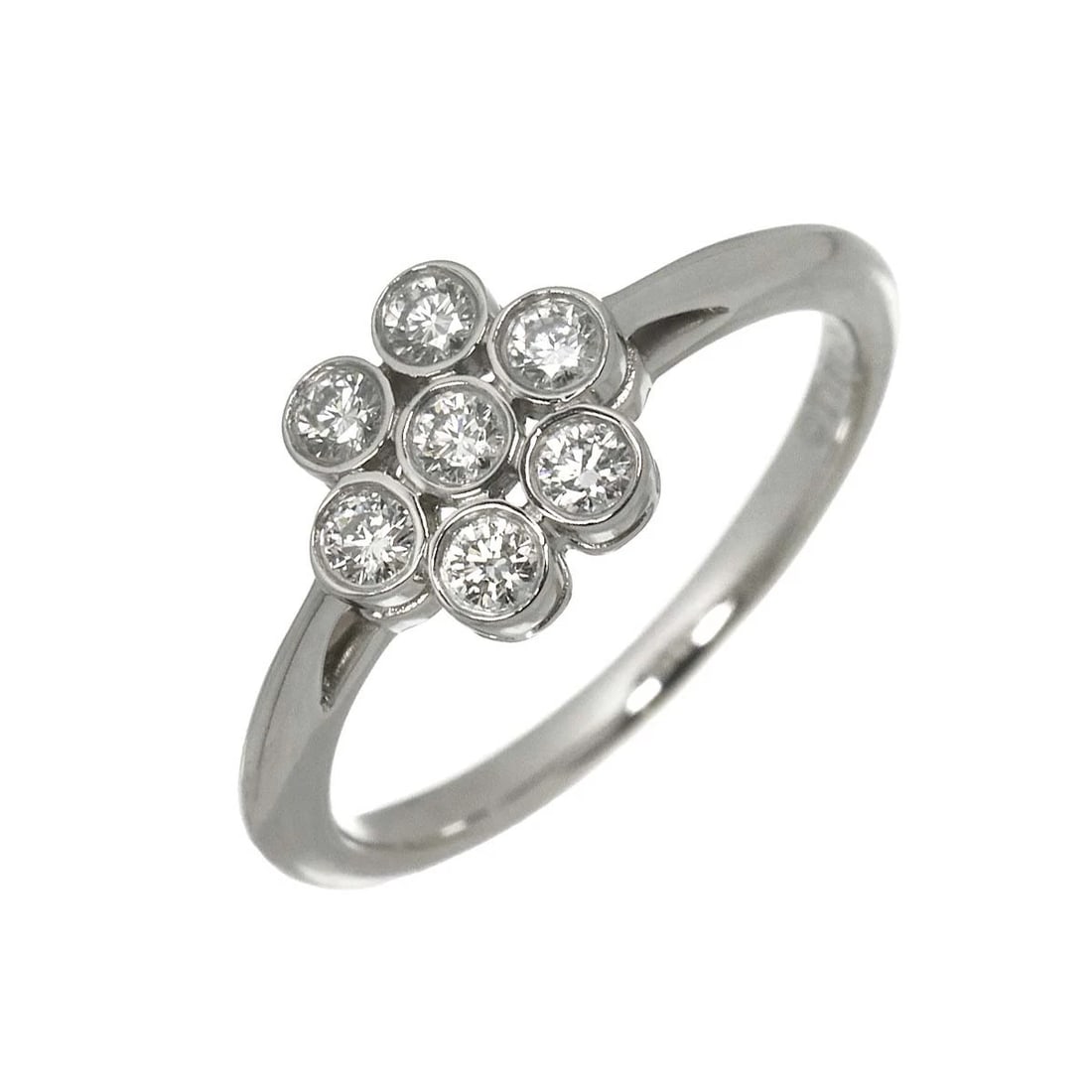 TIFFANY CO. GARDEN FLOWER DIAMOND RING PLATINUM (1 of 4)