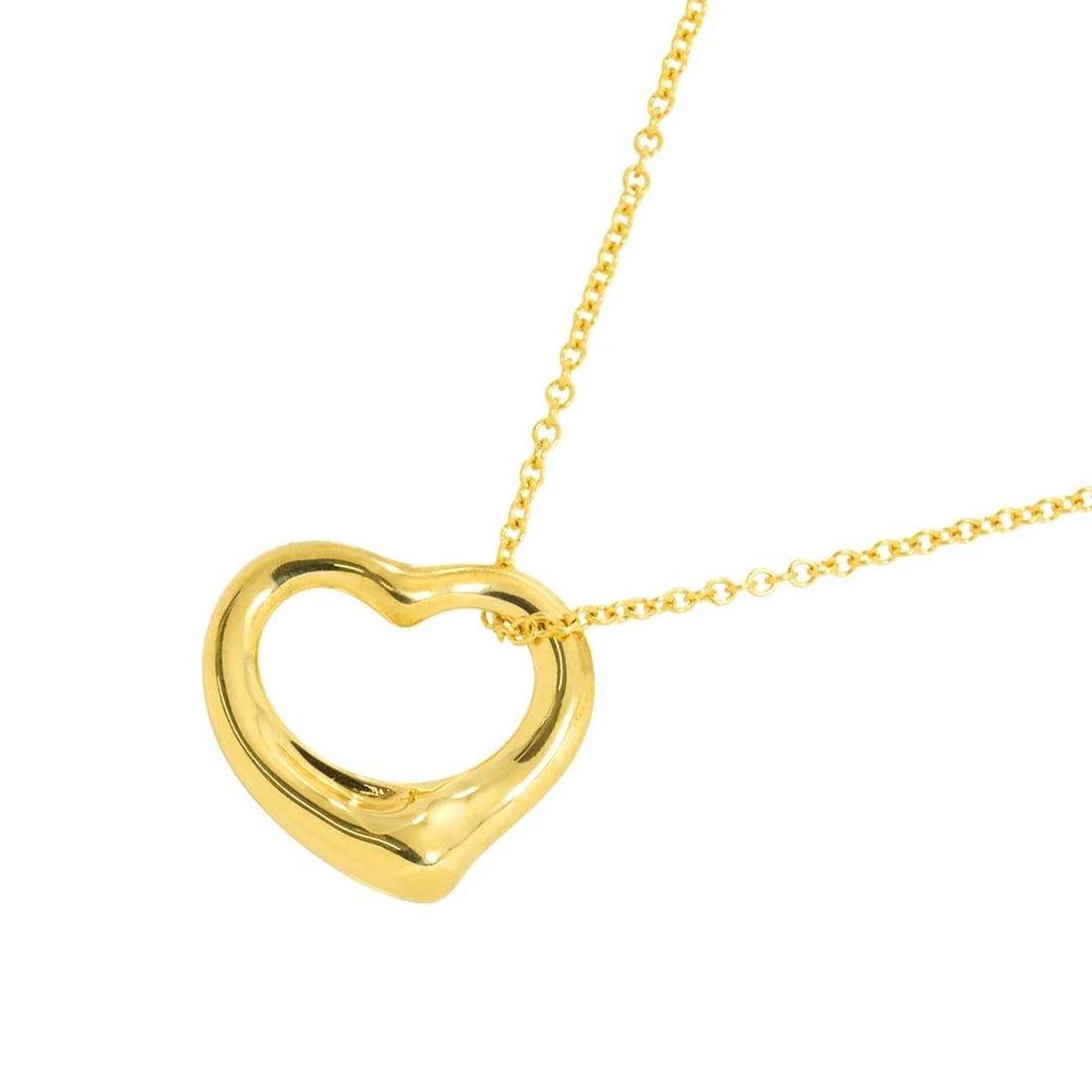 TIFFANY CO. OPEN HEART NECKLACE 18K YELLOW GOLD 750 (1 of 4)