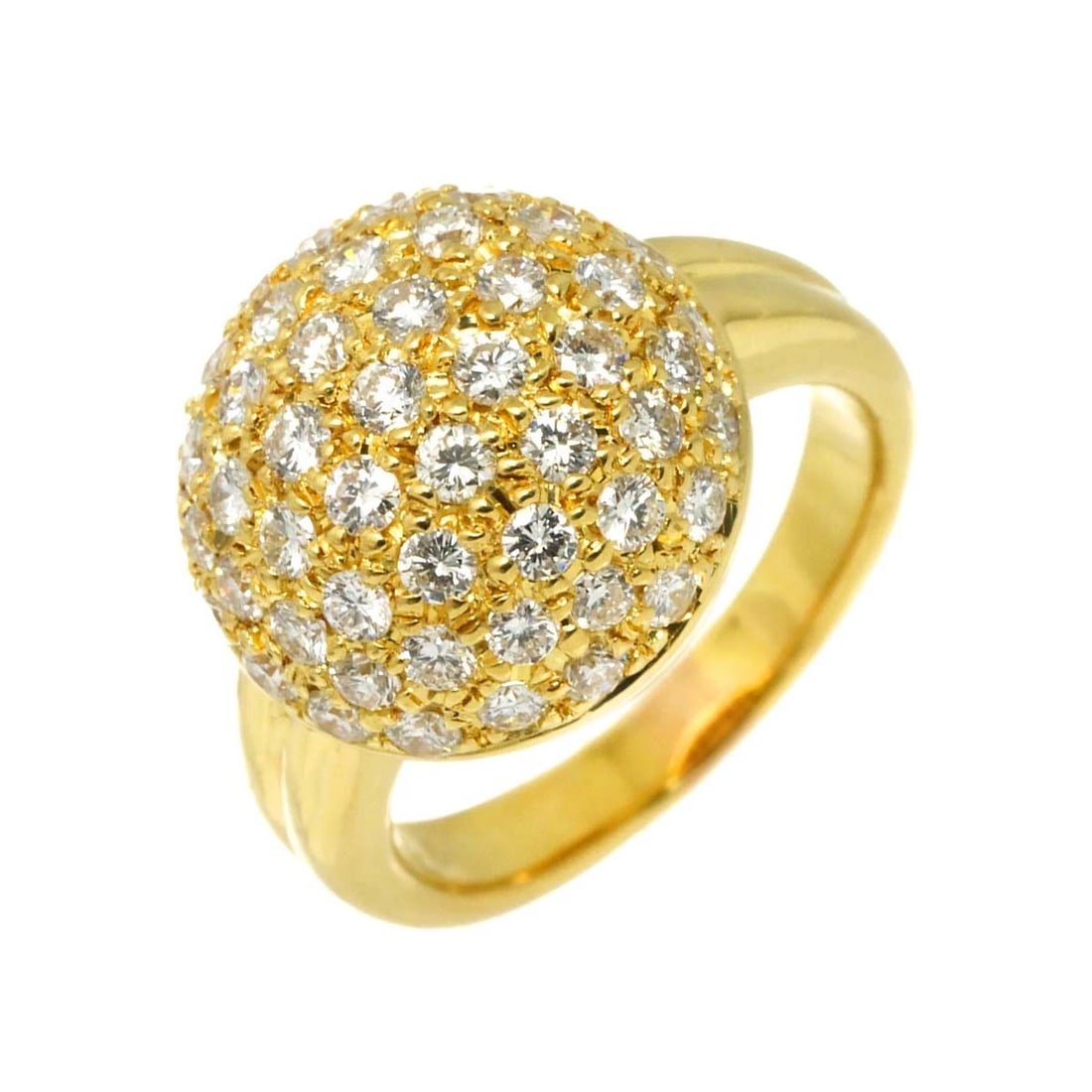 DIAMOND RING 18K K18 YG YELLOW GOLD 750 (1 of 5)