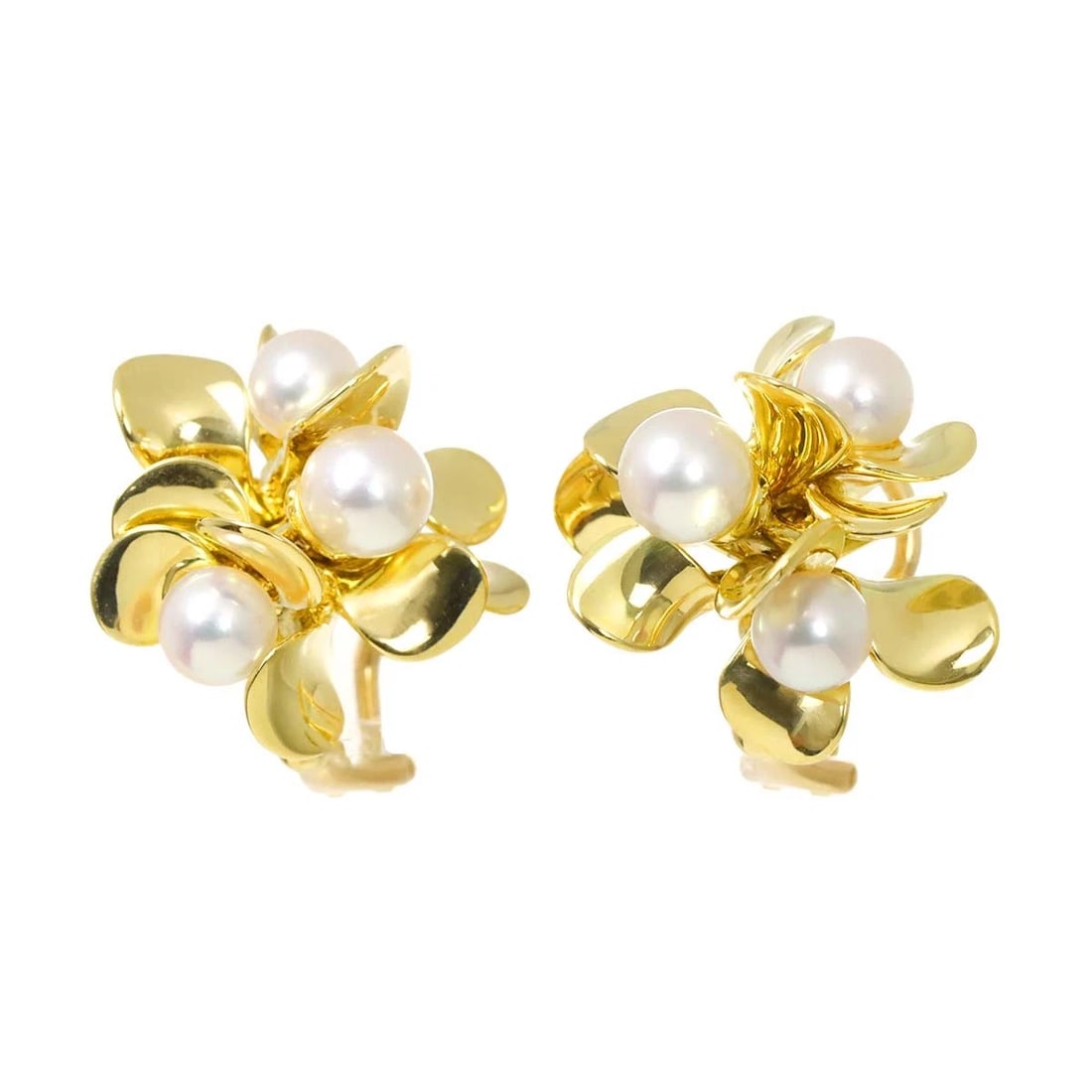 MIKIMOTO AKOYA PEARL EARRINGS CLIP ON 18K YELLOW GOLD 750 (1 of 4)