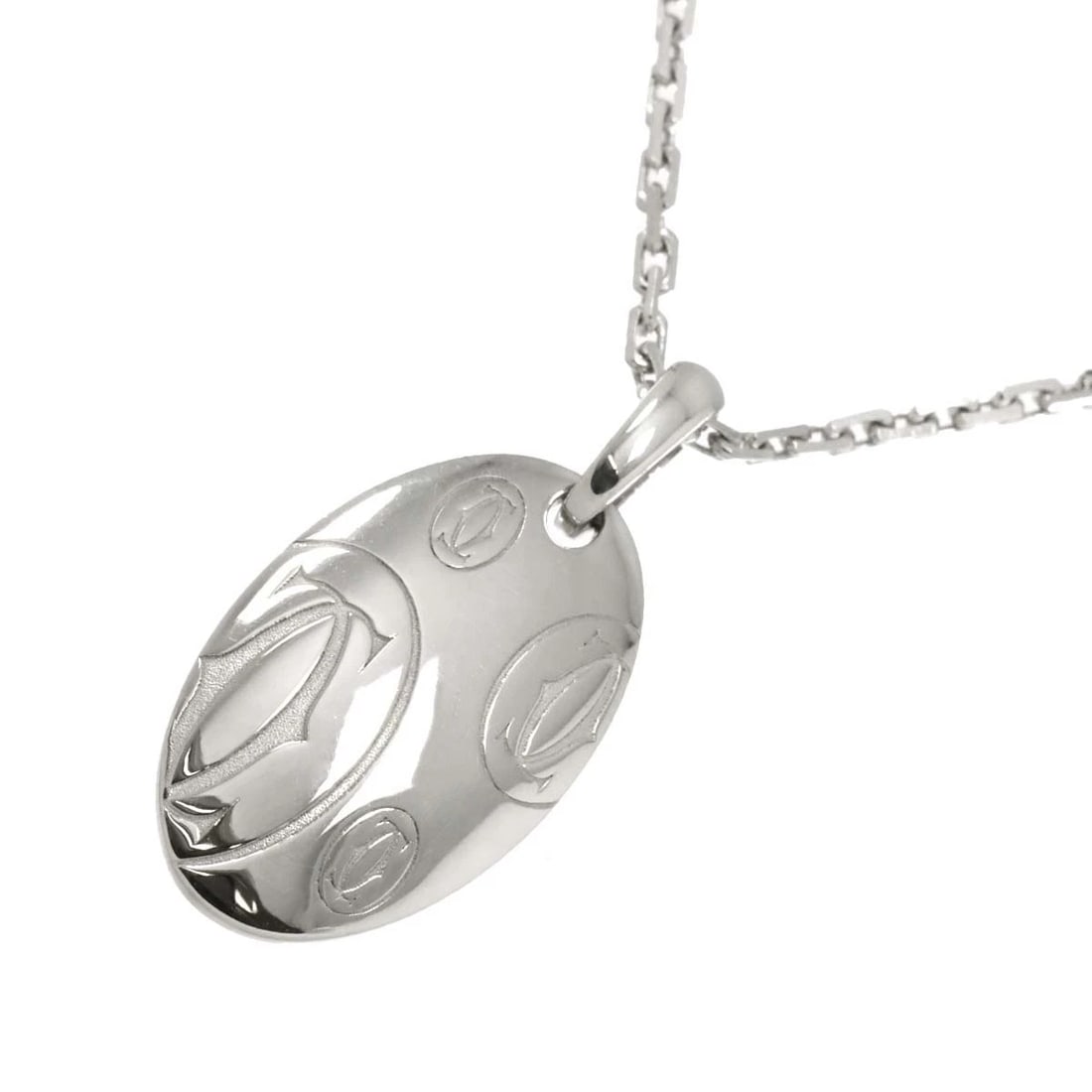 CARTIER HAPPY BIRTHDAY NECKLACE 18K WHITE GOLD 750: Cartier Happy birthday Necklace 18K White Gold 750 Brand: Cartier Type: Necklace Material: 18K White Gold Color: White Gold Size: internal circumference of the chain:16.1inch Top Charm(max):W