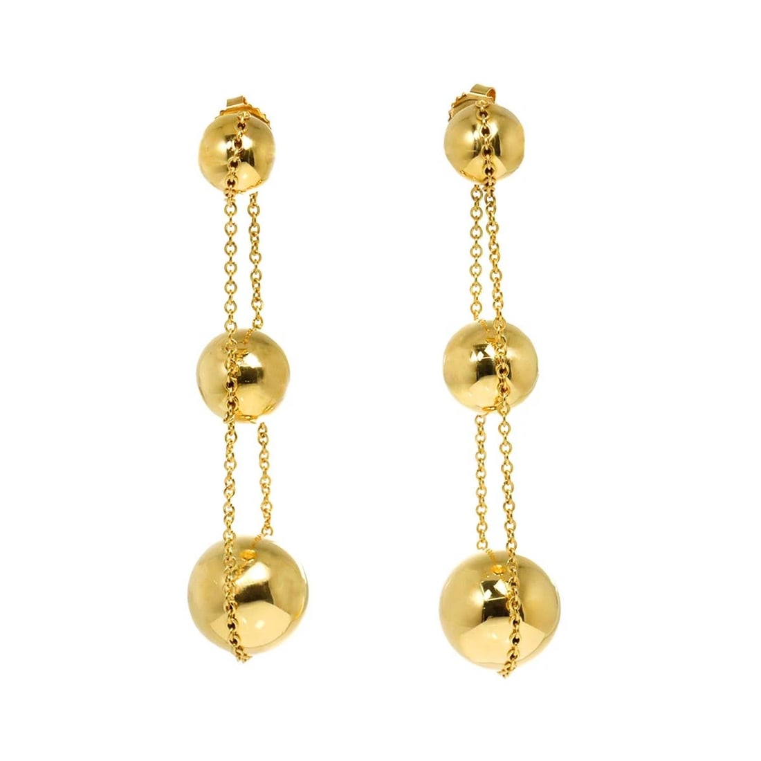 TIFFANY CO. HARDWEAR EARRINGS PIERCED 18K YELLOW GOLD 750: TIFFANY Co. HardWear Earrings Pierced 18K Yellow Gold 750 Brand: TIFFANY Co. Type: Earrings Material: 18K Gold Color: Gold Size: W 13.8 x H 67mm Accessories: None Accessories Notice: When