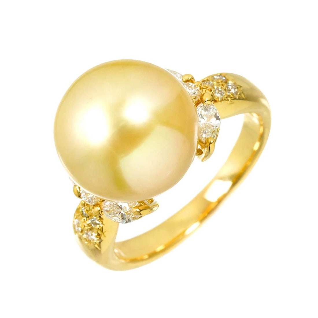 TASAKI SOUTH SEA PEARL DIAMOND RING 18K YG 750: TASAKI South Sea pearl Diamond Ring 18K YG 750 Brand: TASAKI Type: Ring Material: 18K Yellow Gold Main Stone South Sea Pearl Color: Yellow Gold Size: 7.25(US) Accessories: None Accessories