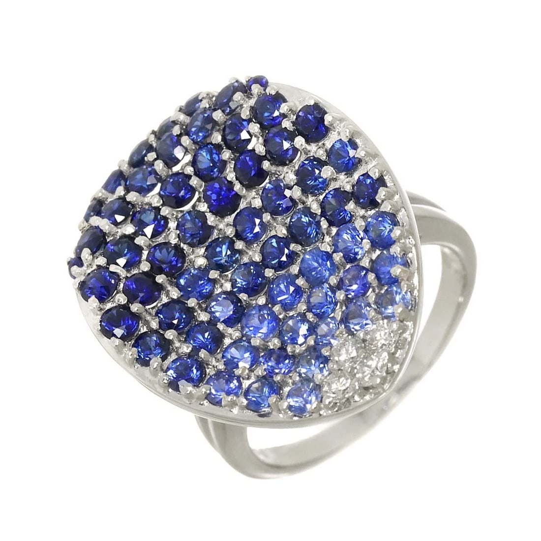 SAPPHIRE DIAMOND RING 18K K18 WG: Sapphire Diamond Ring 18K K18 WG Brand: Unbranded Type: Ring Material: 18K White Gold Main Stone Sapphire Color: White Gold Size: 5.5-5.75(US) Accessories: None Accessories Notice: When