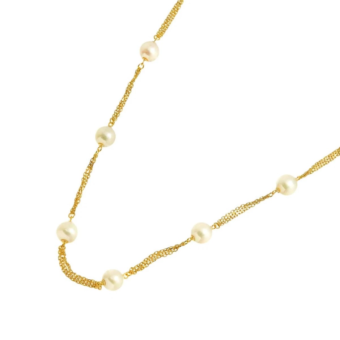 AKOYA PEARL NECKLACE 18K K18 YG YELLOW GOLD 750: Akoya Pearl Necklace 18K K18 YG Yellow Gold 750 Brand: Unbranded Type: Necklace Material: 18K Yellow Gold Main Stone Pearl Color: Yellow Gold Size: internal circumference of the chain:31.1inch Wid