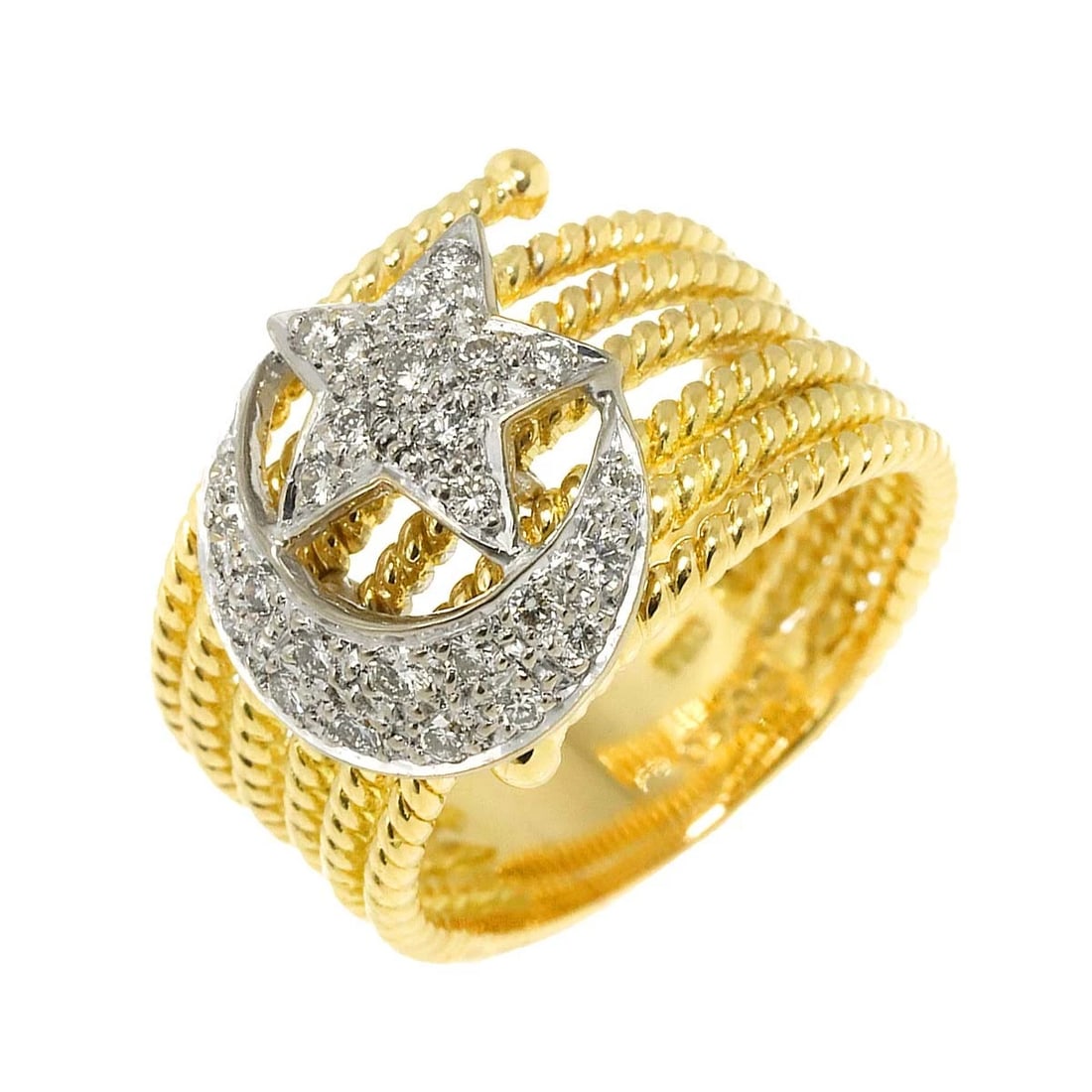 DIAMOND RING 18K YG WG YELLOW WHITE GOLD 750: Diamond Ring 18K YG WG Yellow White Gold 750 Brand: Unbranded Type: Ring Material: 18K Yellow Gold Main Stone Natural Color: Yellow Gold Size: 7.25-7.5(US) Accessories: None Accessories