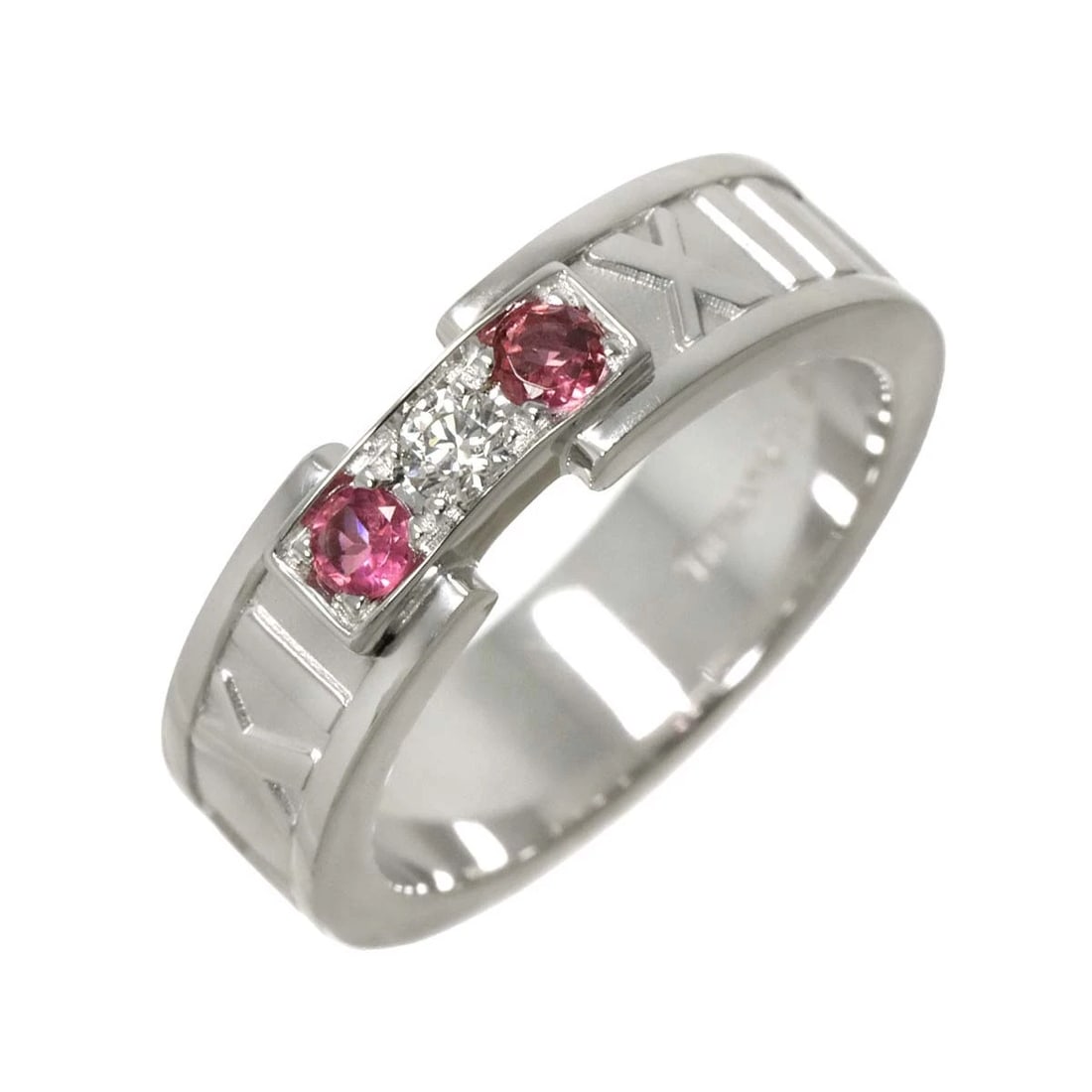 TIFFANY CO. ATLAS TOURMALINE DIAMOND RING 18K WG 750: TIFFANY Co. Atlas Tourmaline Diamond Ring 18K WG 750 Brand: TIFFANY Co. Type: Ring Material: 18K White Gold Main Stone Tourmaline Color: White Gold Size: 4.75-5(US) Accessories: None Acces