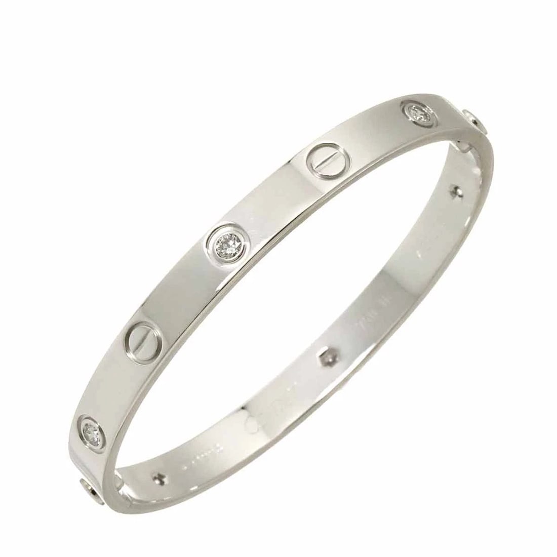 CARTIER LOVE BRACELET DIAMOND 6P BANGLE 18K WG 750 (1 of 3)