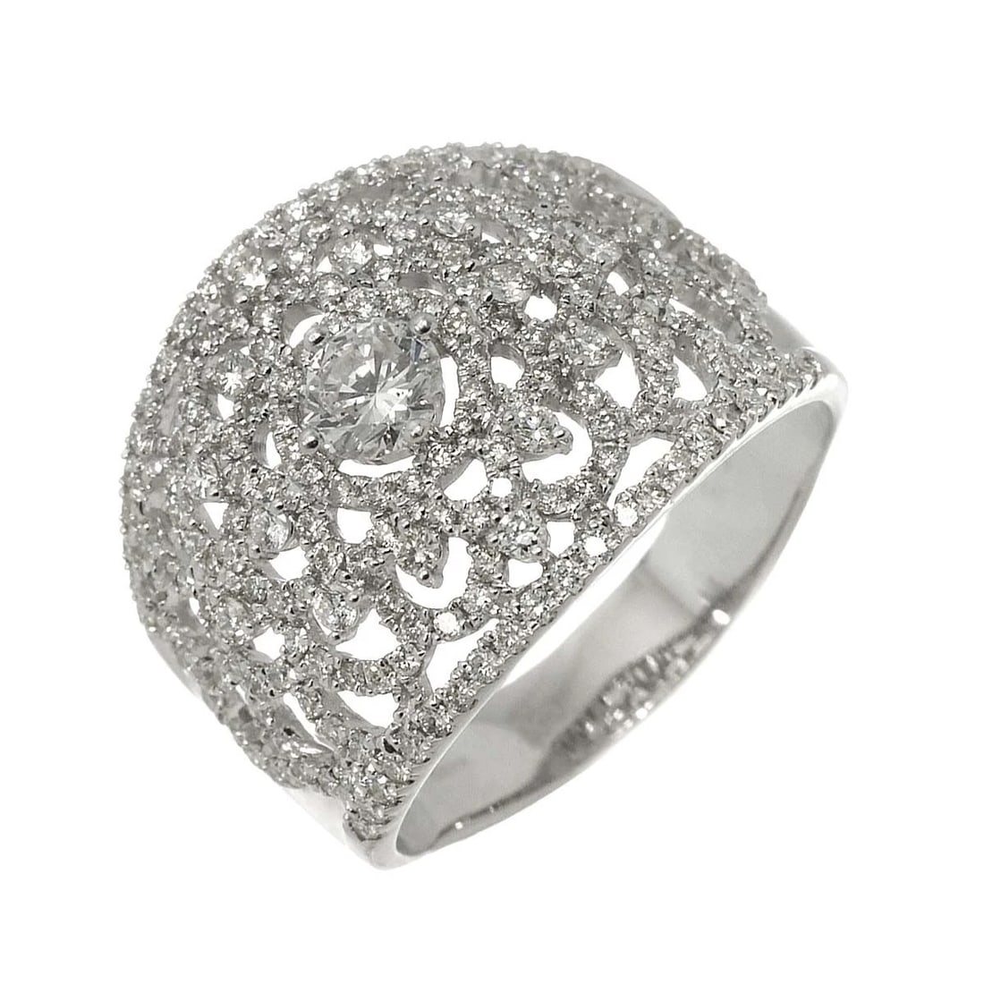 DIAMOND RING 18K K18 WG WHITE GOLD (1 of 5)