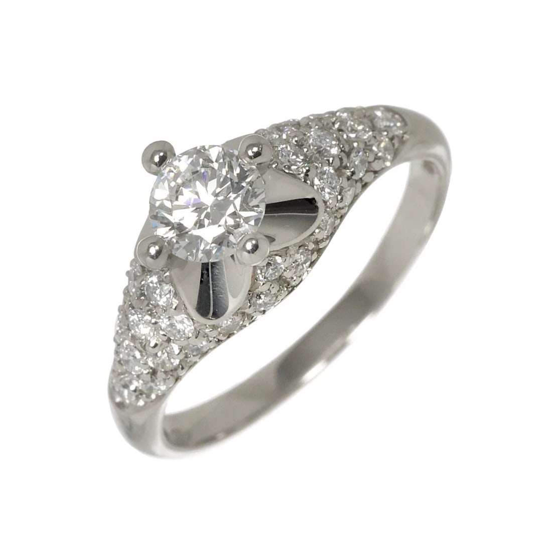 BVLGARI CORONA DIAMOND RING PLATINUM: BVLGARI Corona Diamond Ring Platinum Brand: BVLGARI Type: Ring Material: Pt Platinum Main Stone Natural Color: Platinum Size: 5.75-6(US) Accessories: None Accessories Notice: When purchasing
