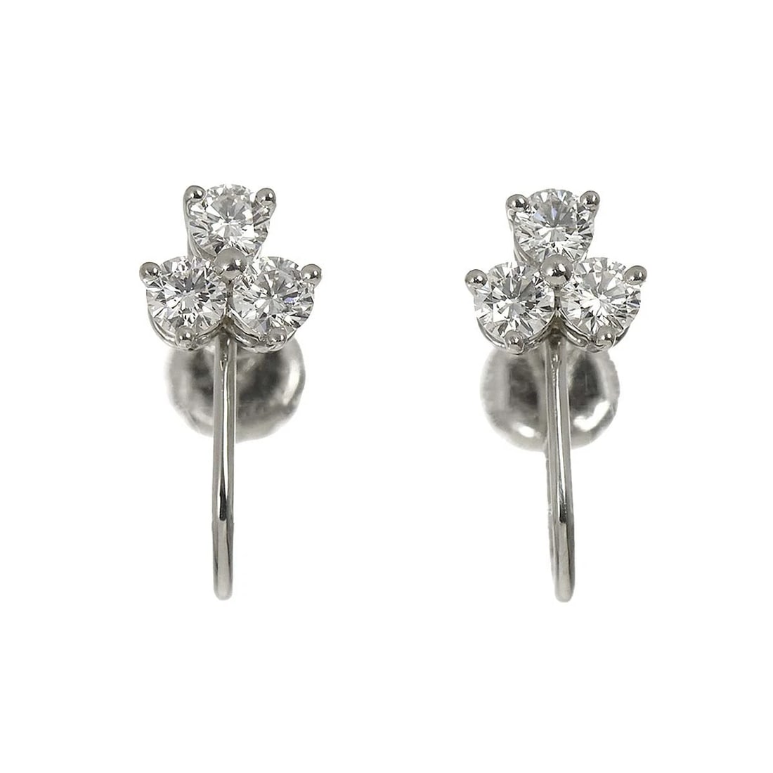 TIFFANY CO. ARIA DIAMOND EARRINGS CLIP ON PLATINUM: TIFFANY Co. Aria Diamond Earrings Clip on Platinum Brand: TIFFANY Co. Type: Earrings Material: Pt Platinum Main Stone Natural Color: Platinum Size: W7 x H14mm Accessories: None Accessories