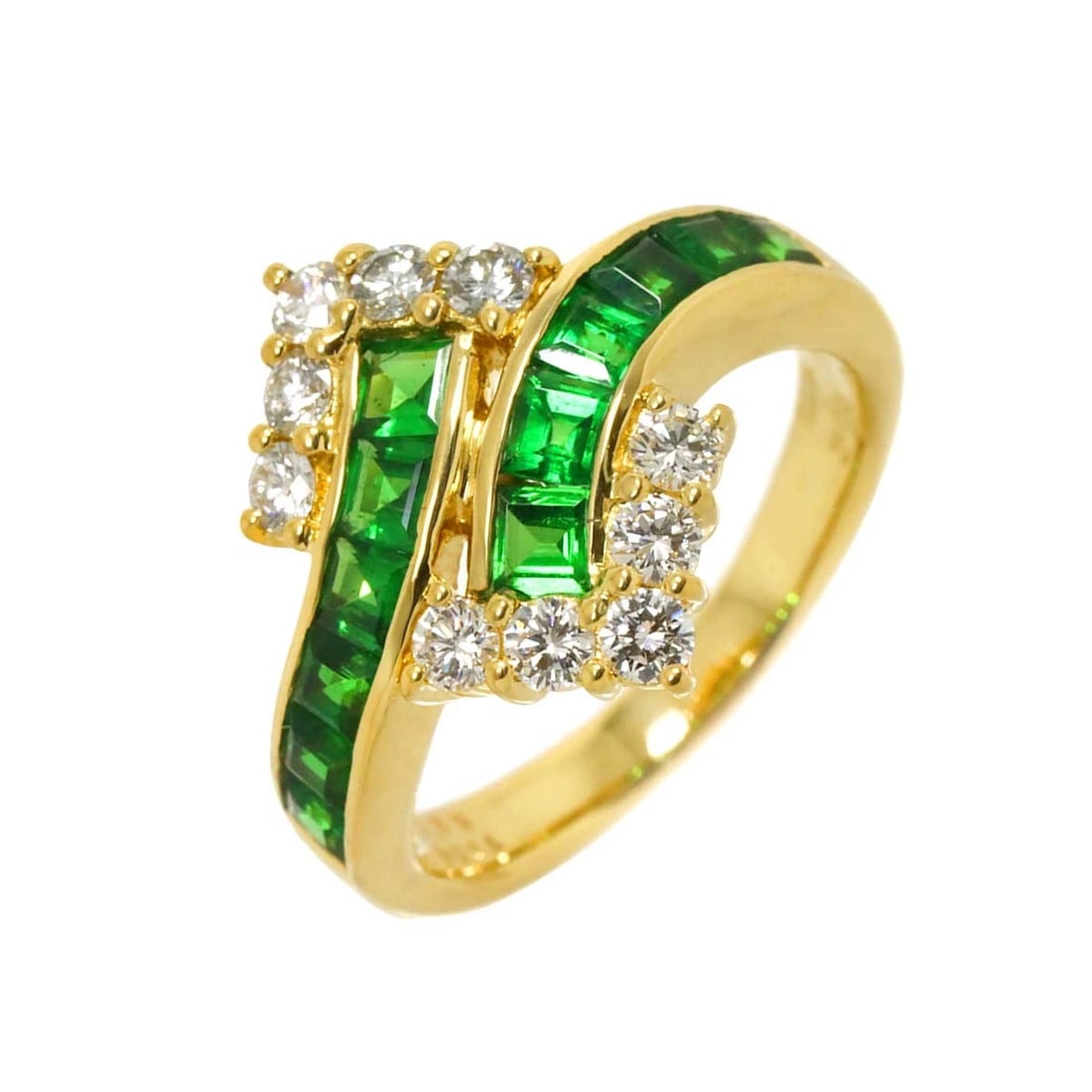 JEUNET GARNET DIAMOND RING 18K YG 750: Jeunet Garnet Diamond Ring 18K YG 750 Brand: Jeunet Type: Ring Material: 18K Yellow Gold Main Stone Natural Color: Yellow Gold Size: 7.5(US) Accessories: None Accessories Notice: When