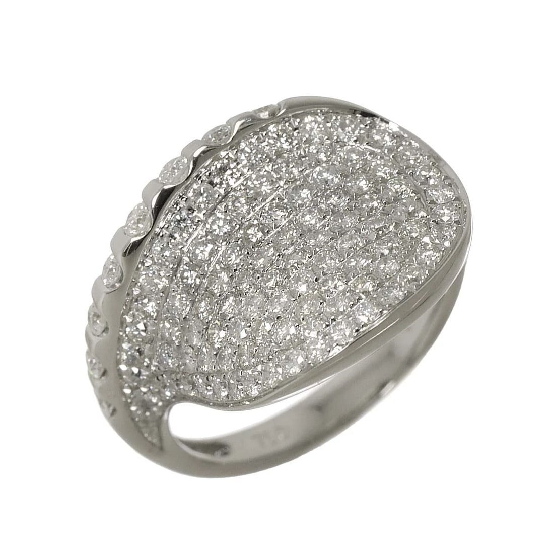 DIAMOND RING 18K K18 WG WHITE GOLD: Diamond Ring 18K K18 WG White Gold Brand: Unbranded Type: Ring Material: 18K White Gold Main Stone Natural Color: White Gold Size: 6.5-6.75(US) Accessories: None Accessories Notice: When