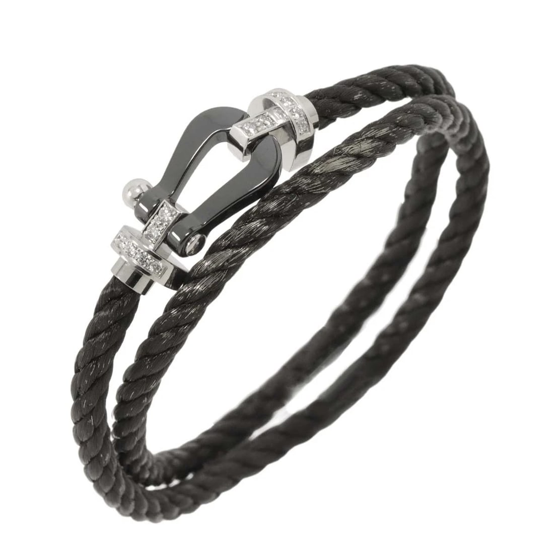 FRED FORCE 10 LM DIAMOND BRACELET CERAMIC 18K WG 750 (1 of 5)
