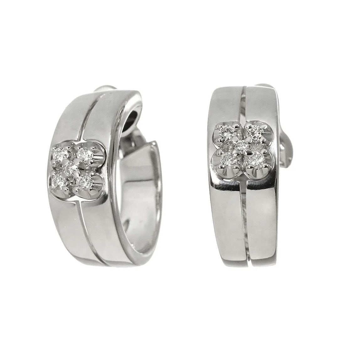 DAMIANI DIAMOND 18K WG 750 EARRINGS: DAMIANI Diamond 18K WG 750 Earrings Brand: DAMIANI Type: Earrings Material: 18K White Gold Main Stone Natural Color: White Gold Size: W8 x H20.8 mm Accessories: None Accessories Notice: When