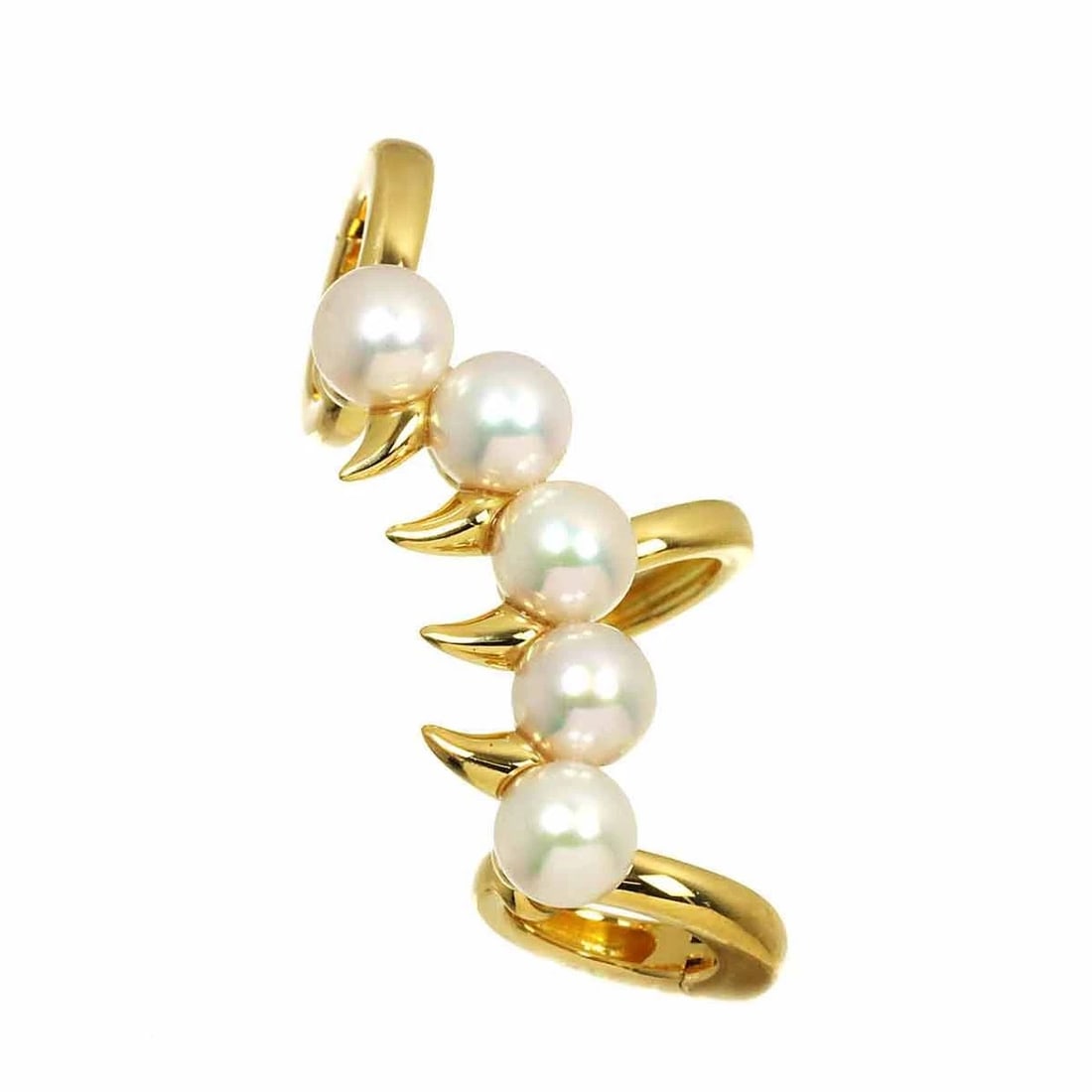 TASAKI DANGER SCORPION EAR CUFF AKOYA PEARL 18K YG 750: TASAKI danger Scorpion Ear Cuff Akoya Pearl 18K YG 750 Brand: TASAKI Type: Earrings Material: 18K Yellow Gold Main Stone Akoya Pearl Color: Yellow Gold Size: W15.6 X H30 mm Accessories: None