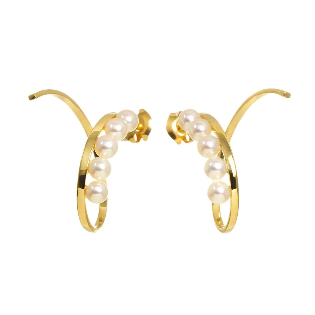 TASAKI BALANCE AKOYA PEARL EARRINGS PIERCED 18K YG 750: TASAKI Balance Akoya Pearl Earrings Pierced 18K YG 750 Brand: TASAKI Type: Earrings Material: 18K Yellow Gold Main Stone Akoya Pearl Color: Yellow Gold Size: W 18.5 x H 23.5mm Accessories: