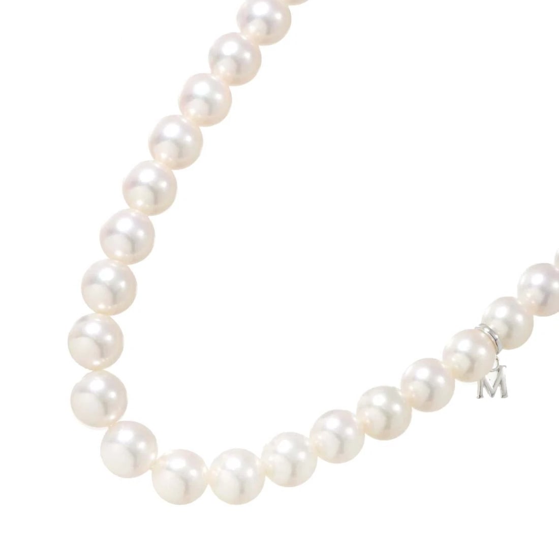 MIKIMOTO AKOYA PEARL NECKLACE SV SILVER: MIKIMOTO Akoya Pearl Necklace SV Silver Brand: MIKIMOTO Type: Necklace Material: SV Main Stone Akoya Pearl Color: Silver Size: internal circumference of the chain:16.1inch Accessories: None