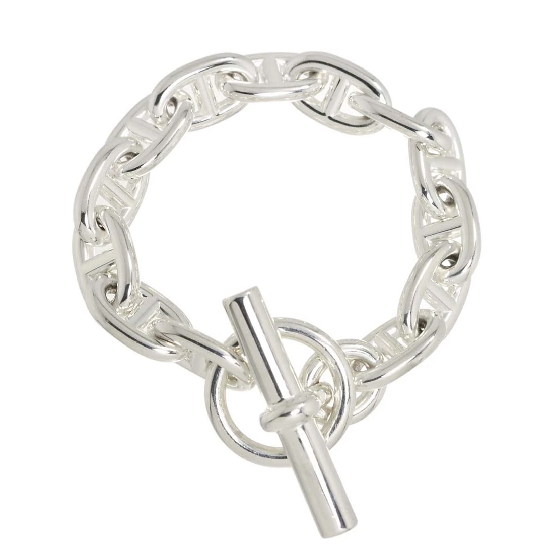 HERMES CHAINE DANCRE MM BRACELET SILVER 925: HERMES Chaine dancre MM Bracelet Silver 925 Brand: HERMES Type: Bracelet Material: SV Color: Silver Size: Full length:apporox.6.3inch Inner circumference 5.1inch Width:(max.) 10.2 mm 