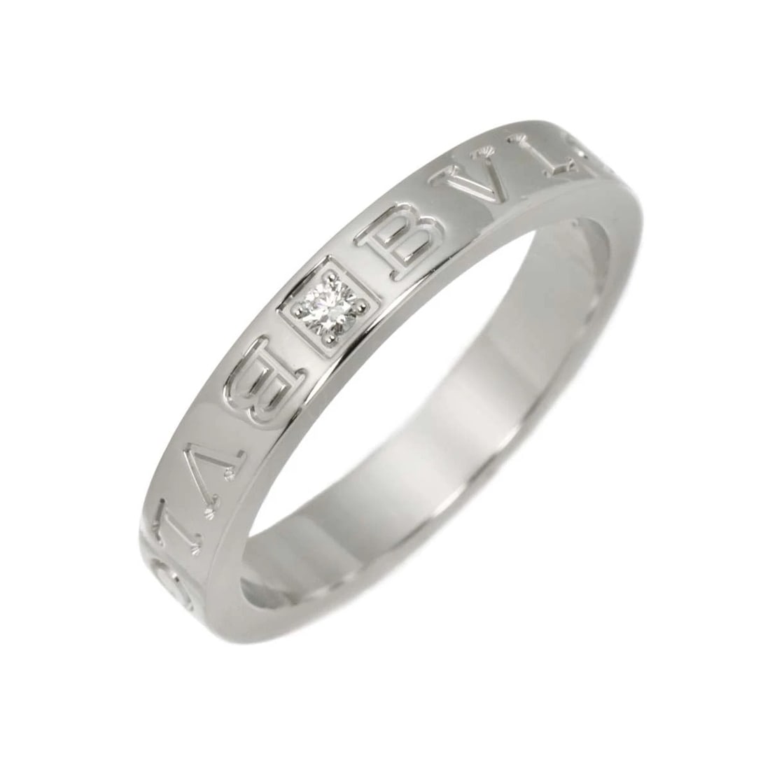 BVLGARI B-ZERO1 DIAMOND 1P RING 18K WG 750: BVLGARI B-ZERO1 Diamond 1P Ring 18K WG 750 Brand: BVLGARI Type: Ring Material: 18K White Gold Main Stone Natural Color: White Gold Size: 9.5-9.75(US) Accessories: None Accessories Notice: