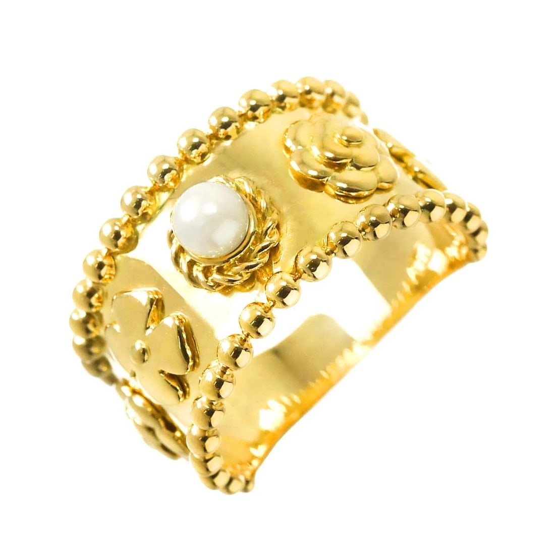 AKOYA PEARL RING 18K K18 YG 750 (1 of 6)