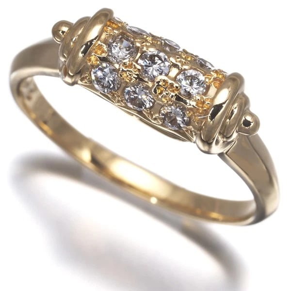 CHRISTIAN DIOR RING DIAMOND 18K 750 YELLOW GOLD: Christian Dior Ring Diamond 18K 750 Yellow Gold Brand: Christian Dior Type: Ring Material: Metal Yellow Gold Main Stone Natural Color: Yellow Gold Size: US6 Accessories: None Accessories