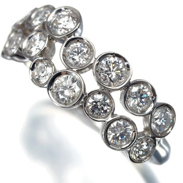 DIAMOND 15P RING 900 PLATINUM: Diamond 15P Ring 900 Platinum Brand: Unbranded Type: Ring Material: Metal Platinum Main Stone Natural Color: Platinum Size: US7.25-7.5 Accessories: None Accessories Notice: When purchasing