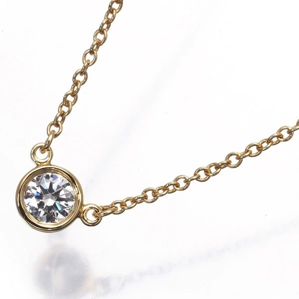 TIFFANY&CO. NECKLACE DIAMOND: Tiffany&Co. Necklace Diamond Brand: Tiffany & Co. Type: Necklace Material: Metal Yellow Gold Main Stone Natural Color: Yellow Gold Size: Necklace length: 40cm Accessories: None Accessories