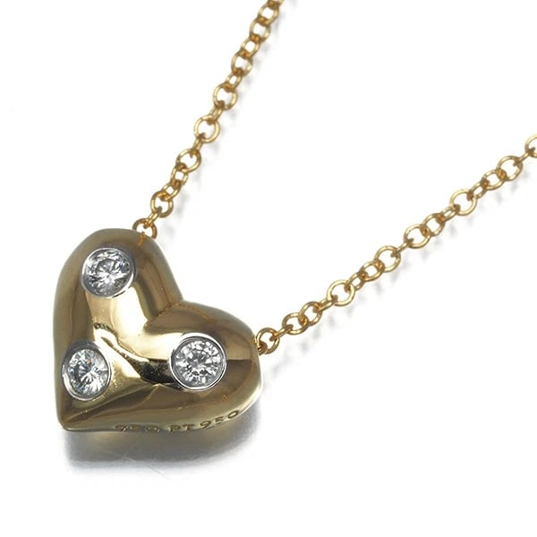 TIFFANY&CO. NECKLACE DIAMOND DOTS HEART 18K: Tiffany&Co. Necklace Diamond Dots Heart 18K Brand: Tiffany & Co. Type: Necklace Material: Metal Yellow Gold Main Stone Natural Color: Yellow Gold Size: Necklace length: 41cm Accessories: None