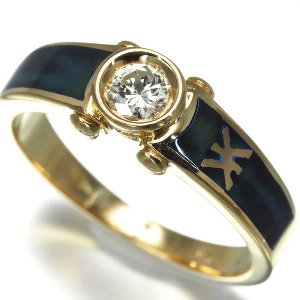 KORLOFF RING DIAMOND SOLITAIRE: Korloff Ring Diamond Solitaire Brand: Korloff Type: Ring Material: Metal Yellow Gold Main Stone Natural Diamond Color: Yellow Gold Diamond Size: US5-5.25 Accessories: None Accessories Noti