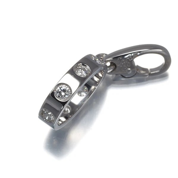 CARTIER PENDANT DIAMOND LOVE CHARM 18K 750 WHITE GOLD: Cartier Pendant Diamond Love Charm 18K 750 White Gold Brand: Cartier Type: Pendant Material: Metal White Gold Main Stone Natural Color: White Gold Size: Design size: 13.5 x 11.0mm 