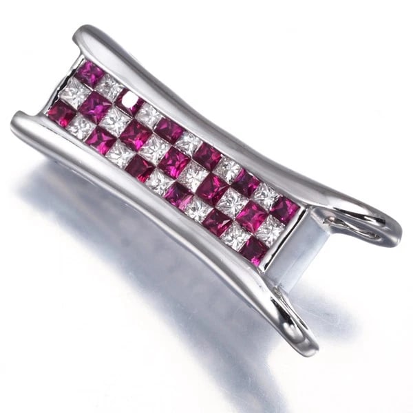 DIAMOND RUBY REVERSIBLE PENDANT - 3