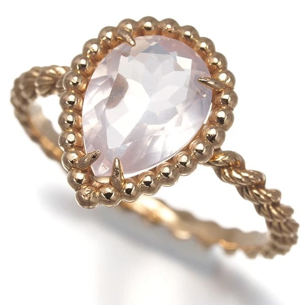 BOUCHERON RING ROSE QUARTZ: Boucheron Ring Rose Quartz Brand: BOUCHERON Type: Ring Material: Metal Rose Gold Main Stone Natural Color: Rose Gold Size: US5.25 - 5.5 Accessories: None Accessories Notice: When purchasing