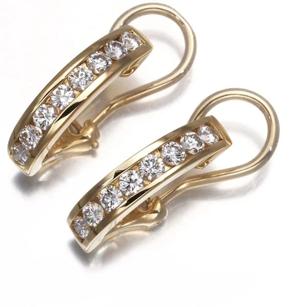 TIFFANY&CO. EARRINGS DIAMOND: Tiffany&Co. Earrings Diamond Brand: Tiffany & Co. Type: Earrings Material: Metal Yellow Gold Main Stone Natural Color: Yellow Gold Size: Design size: 17.6 x 3.8mm Accessories: None