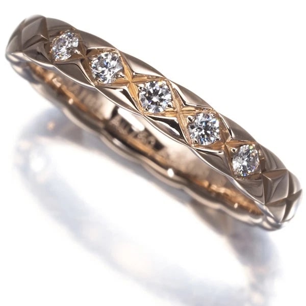 CHANEL RING DIAMOND COCO CRUSH: CHANEL Ring Diamond Coco Crush Brand: CHANEL Type: Ring Material: Metal Rose Gold Main Stone Natural Color: Rose Gold Size: US4.75 Accessories: None Accessories Notice: When purchasing
