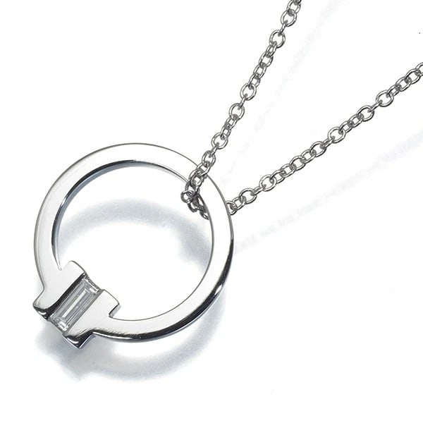 TIFFANY&CO. NECKLACE DIAMOND: Tiffany&Co. Necklace Diamond Brand: Tiffany & Co. Type: Necklace Material: Metal White Gold Main Stone Natural Color: White Gold Size: Necklace length: 40 / 45cm Accessories: None Accessories