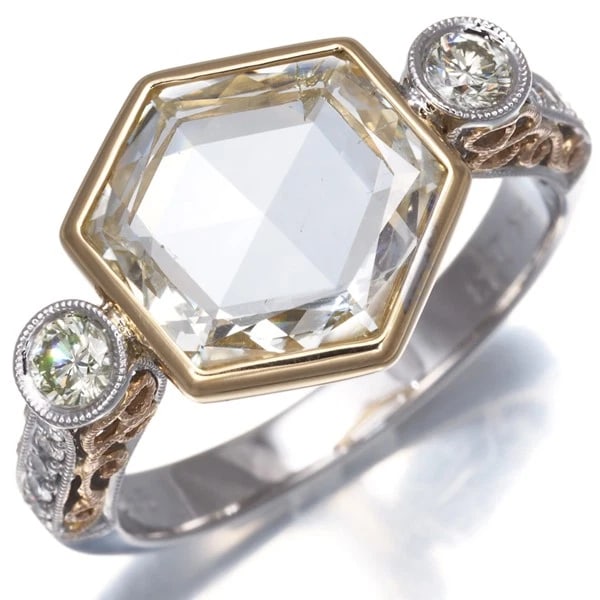 DIAMOND POLKI RING 18K - 2