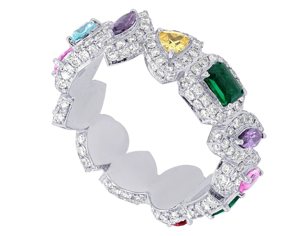 PRISMATIC RAINBOW MULTI GEMS REAL DIAMONDS (1 of 2)