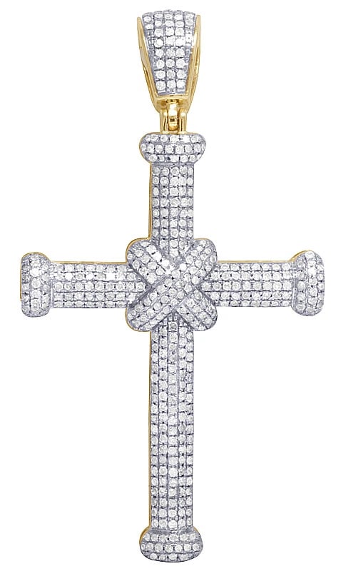 MENS 10K YELLOW GOLD PAVE REAL DIAMOND JESUS CROSS CRUCIFIED CHARM PENDANT: Mens 10K Yellow Gold Pave Real Diamond Jesus Cross Crucified Charm Pendant Brand: None Type: Necklace Material: Metal Yellow Gold Main Stone Natural Color: Yellow Gold Size: Dimension 2.2 inches