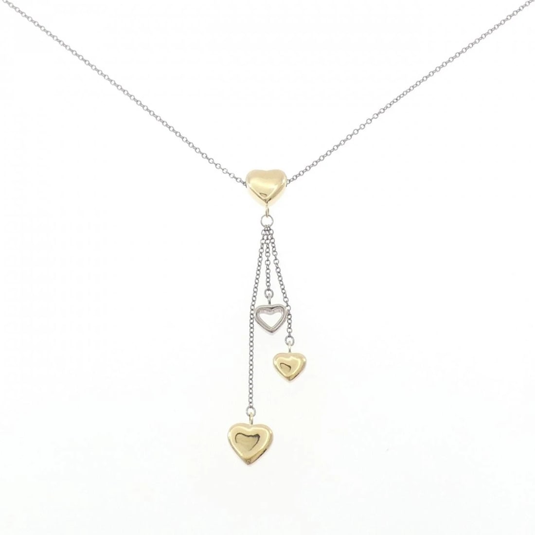 TIFFANY 750WG 750YG NECKLACE: Tiffany 750WG 750YG Necklace Brand: Tiffany Type: Necklace Material: 750 White Gold 750 Yellow Gold Color: White Gold Yellow Gold Size: 41cm Accessories: None Accessories Notice: When
