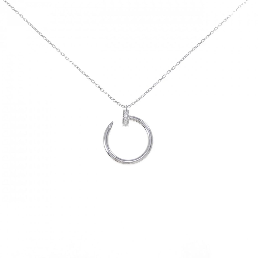 CARTIER JUSTE UN CLOU NECKLACE: Cartier Juste Un Clou Necklace Brand: Cartier Type: Necklace Material: 750 White Gold Main Stone Natural Color: White Gold Size: 38 40cm Accessories: None Accessories Notice: When purchasing