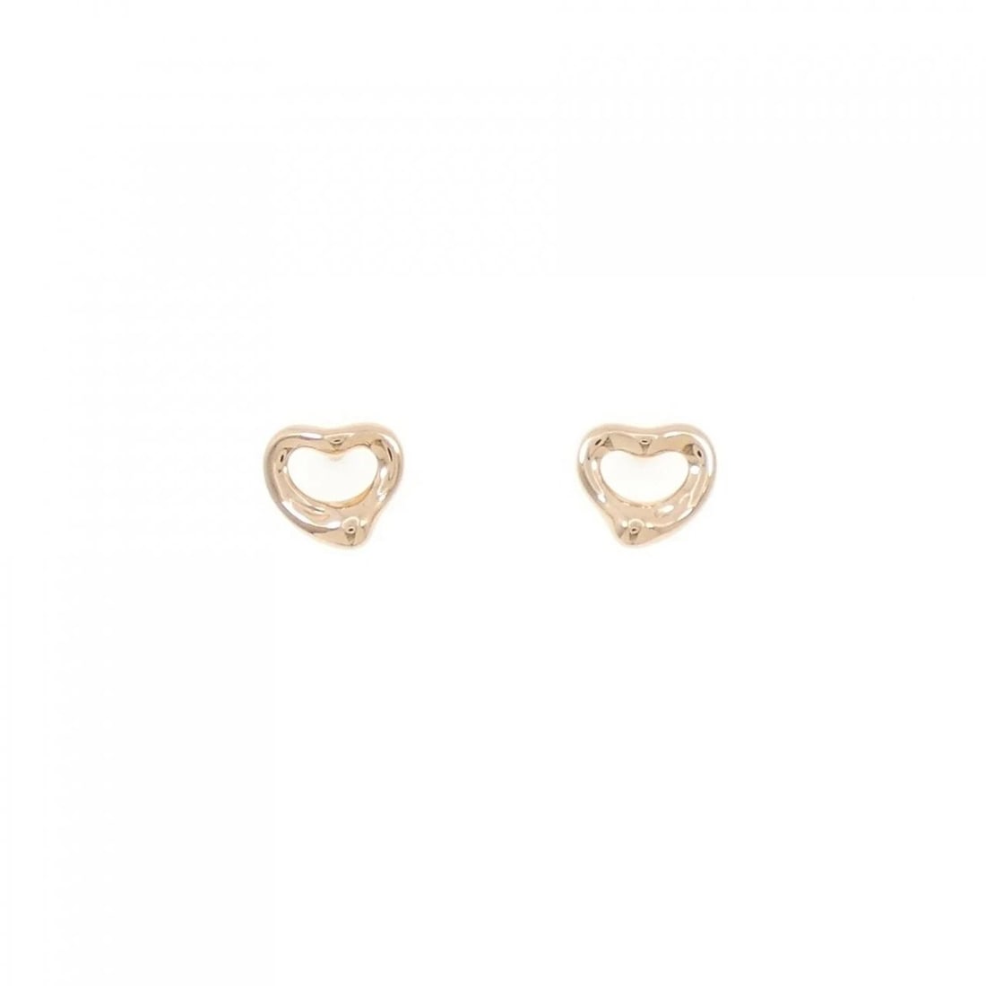 TIFFANY OPEN HEART EARRINGS: Tiffany Open Heart Earrings Brand: Tiffany Type: Earrings Material: 750 Pink Gold Color: Pink Gold Size: ActualSize HxW: 6.3mmx7.0mm Accessories: None Accessories Notice: When purchasing