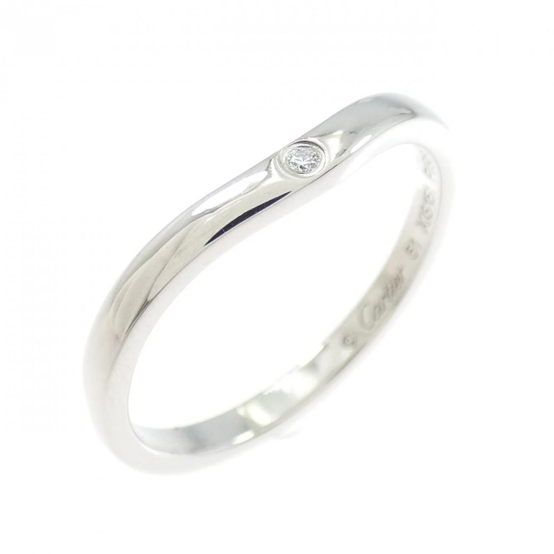 CARTIER BALLERINA 3P RING: Cartier Ballerina 3P Ring Brand: Cartier Type: Ring Material: Platinum 950 Main Stone Natural Color: Platinum Size: 6 (US size) Accessories: None Accessories Notice: When purchasing pre-owned