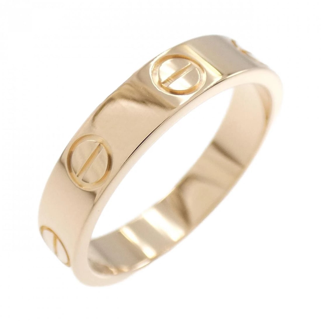 CARTIER MINI LOVE RING: Cartier Mini Love Ring Brand: Cartier Type: Ring Material: 750 Pink Gold Color: Pink Gold Size: 4.5-5 (US size) Accessories: None Accessories Notice: When purchasing pre-owned goods, please