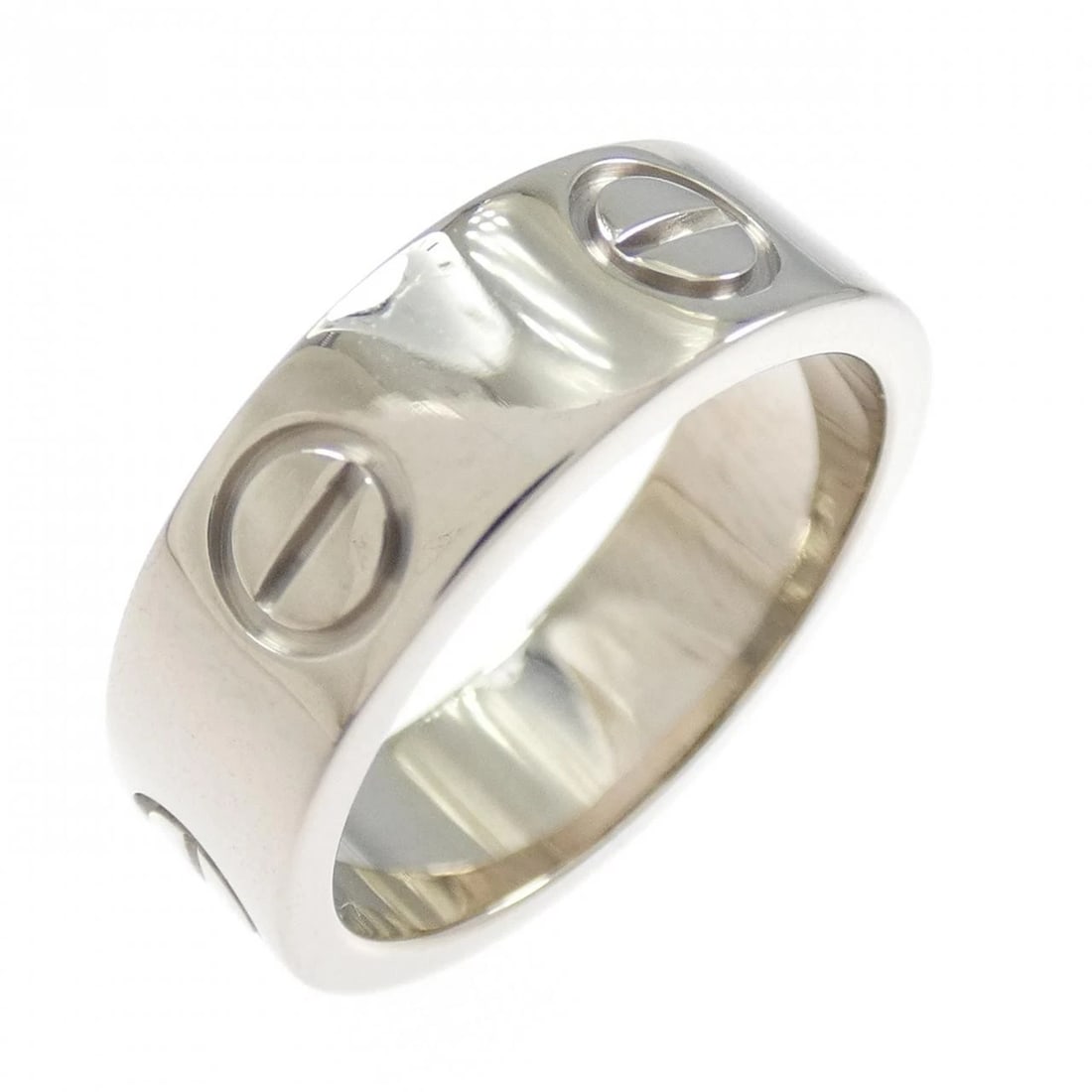 CARTIER LOVE RING: Cartier Love Ring Brand: Cartier Type: Ring Material: 750 White Gold Color: White Gold Size: 4.5 (US size) Accessories: None Accessories Notice: When purchasing pre-owned goods, please refer